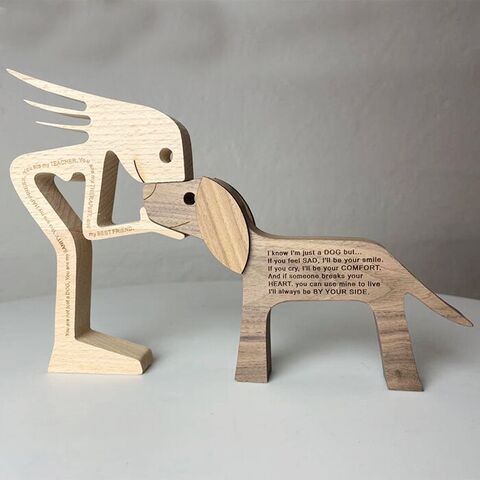 Dog Love træfigur sæt | M. tekst