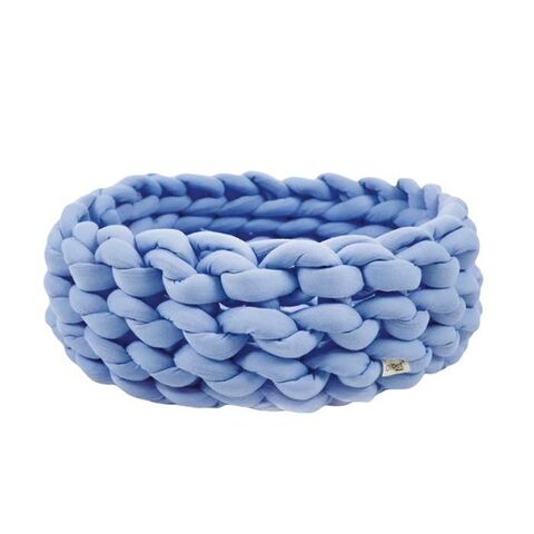 Ollipet Nordic Knitted Bed I Lyseblå