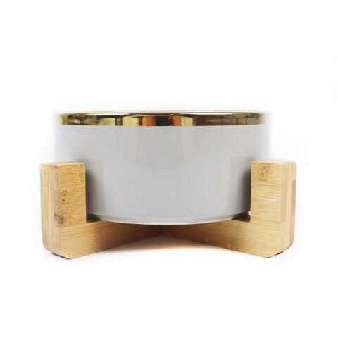 Ollipet Madeline Keramikskål + Bambusholder