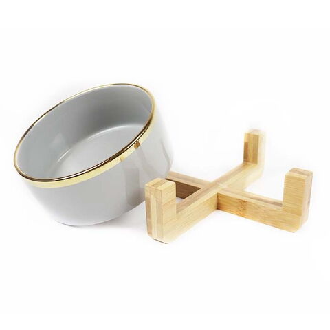 Ollipet Madeline Keramikskål + Bambusholder I 2 delt