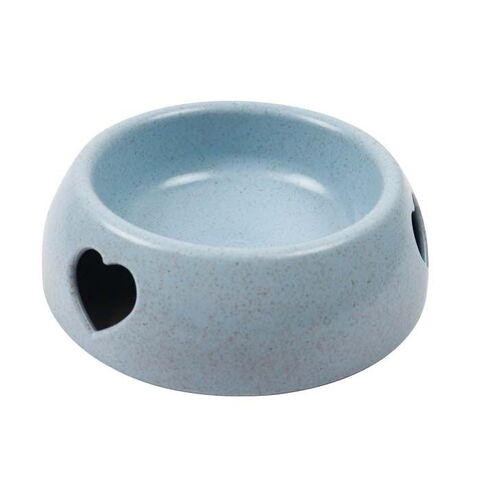 Ollipet madskål med hjerte I Lyseblå