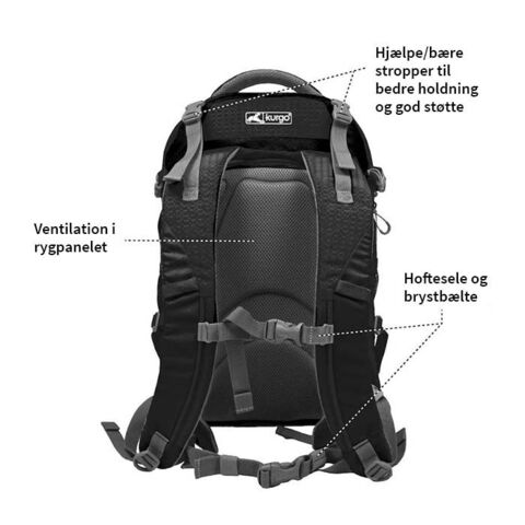 KURGO G-Train K9 Rygsæk - Sort