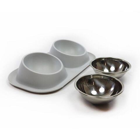 Dobbelt Madskål m. Forhøjning