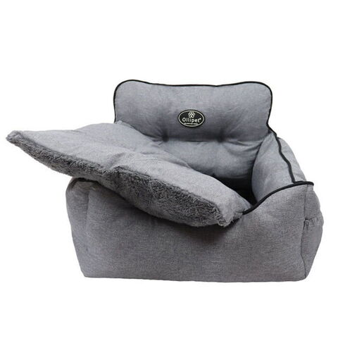 Ollipet Comfort Autosæde | Lys grå | Puden kan vendes