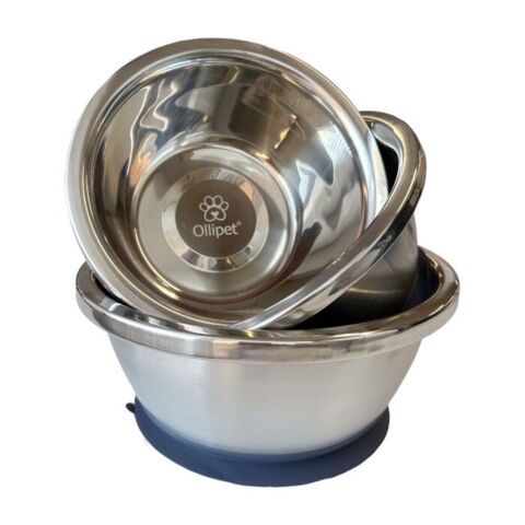 Rustfri vandskål med sugekop