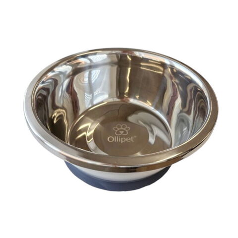 Rustfri vandskål med sugekop med logo