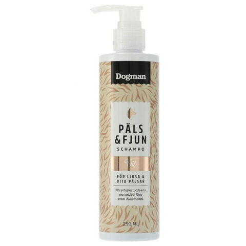 Dogman Shampoo Päls og Fjun Hvid Pels