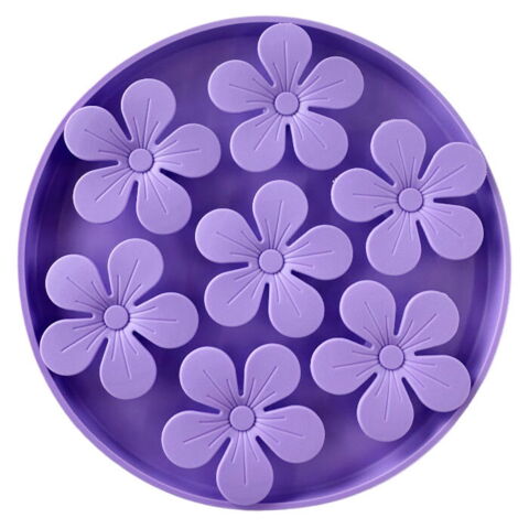 Ollipet Blomster slikkemåtte | Lilla