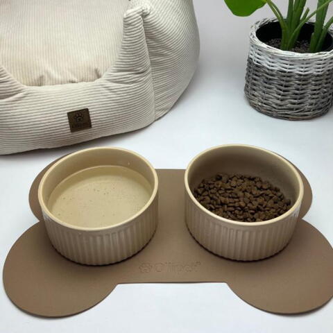 Ollipet rund bambusholder | dobbelt