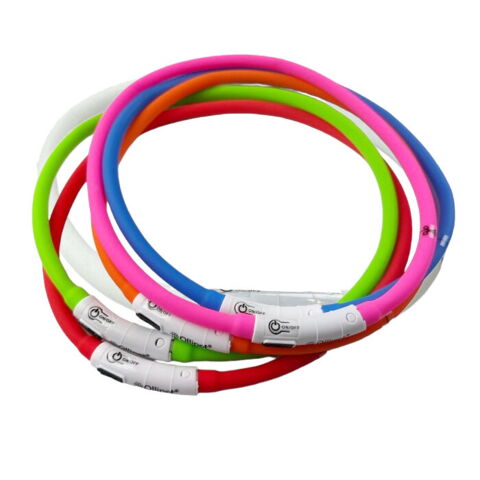 Ollipet Blinkende LED Halsbånd - Blød silikone