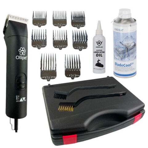 Komplet startpakke med alt til hundeklipning. Ollipet Hera klippemaskine med tilbehør