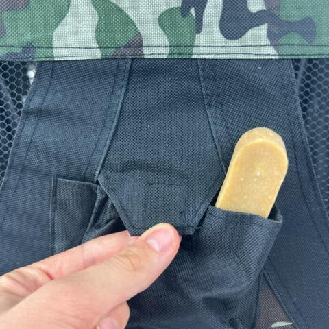 Ollipet Soft Transporttaske | Camouflagen er udstyret med en smart sidelomme