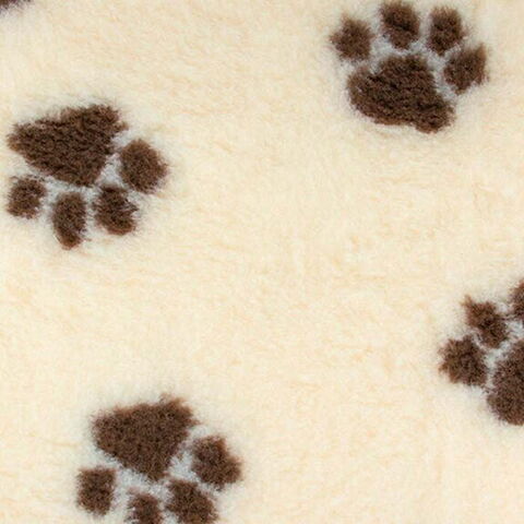 Creme vetbed tæppe med små brune spor