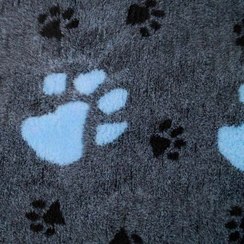Vetbed tæppe | Gråblå med poter