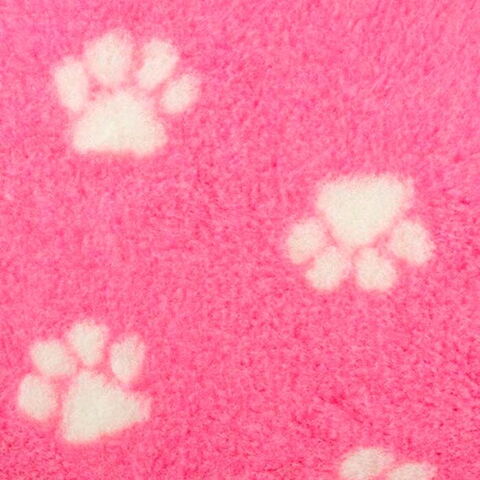 Lyserød Vetbed med små hvide poter