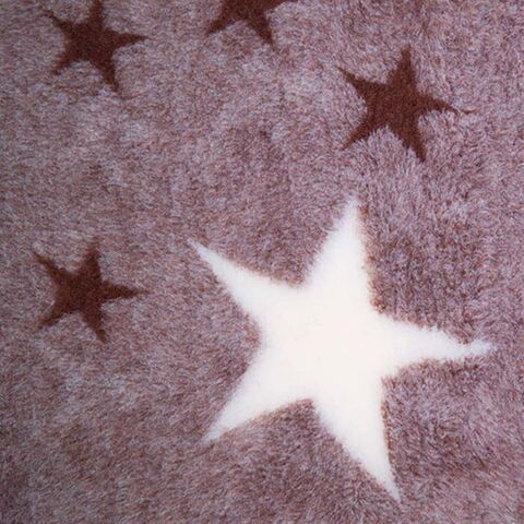 Vetbed tæppe I mocca 2 str. stjerner