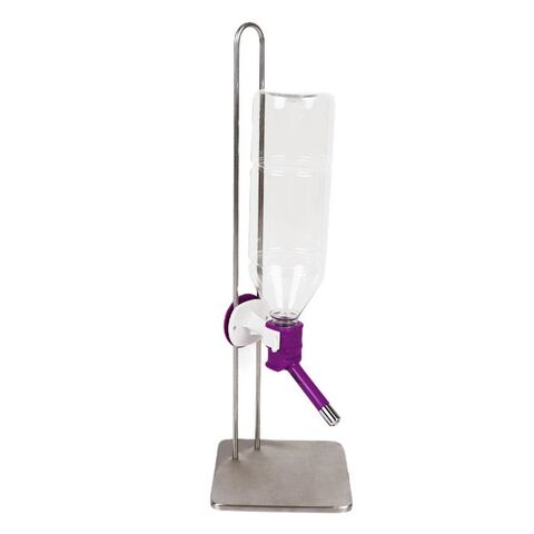 Ollipet gulvstativ til drikkeflaske | vist med flaske og tud på som sælges seperat