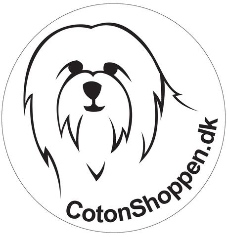 Klistermærke Cotonshoppens logo 12 cm 1 stk.