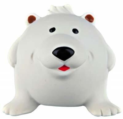 Trixie Latex dyrebold | Isbjørn