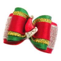 Silke julesløjfe påsat nissehue