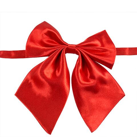 Pyntesløjfe i satin til halsen | Rød