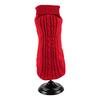 Hundesweater med snoet design i strik | Rød