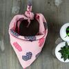 Lyserød bandana med hjerter