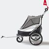 Innopet hundeklapvogn Sporty Dog Trailer Deluxe inkl. cykelstang + regnovertræk - farve: sort/grå