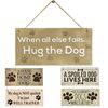 Træskilt med hundecitater