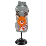 Grå julesweater med sødt rensdyr