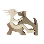 Dog Love Træfigur sæt | In a chair